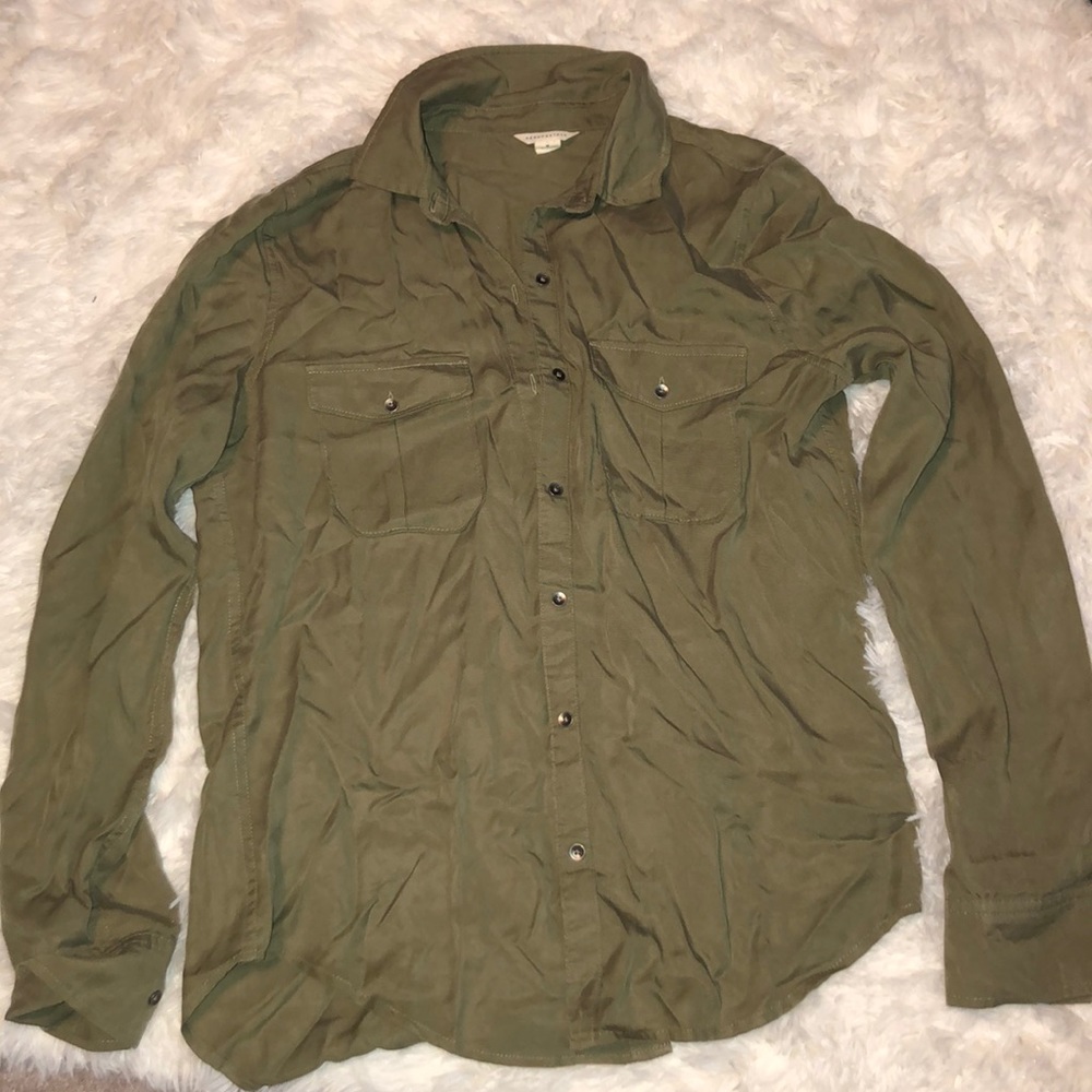 BRAND NEW green cargo flannel